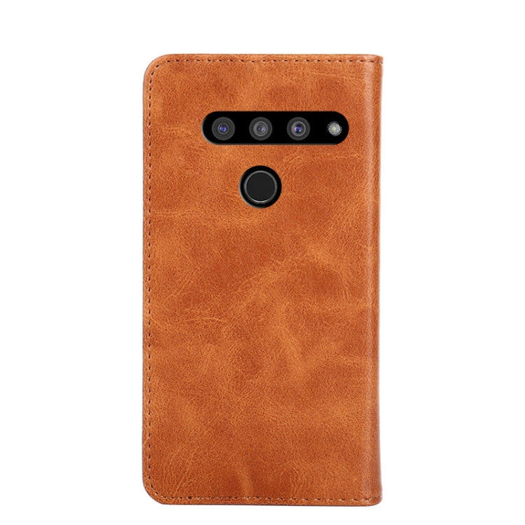 For LG V50 ThinQ 5G Non-Magnetic Retro Texture Horizontal Flip Leather Phone Case