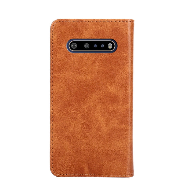 For LG V60 ThinQ 5G Non-Magnetic Retro Texture Horizontal Flip Leather Phone Case