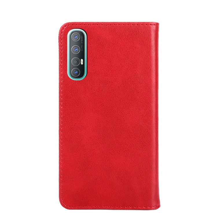 For OPPO Reno3 Pro Non-Magnetic Retro Texture Horizontal Flip Leather Phone Case