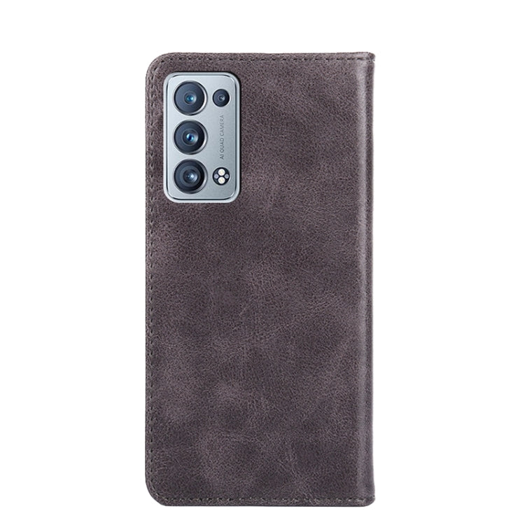 For OPPO Reno6 Pro+ 5G Non-Magnetic Retro Texture Horizontal Flip Leather Phone Case