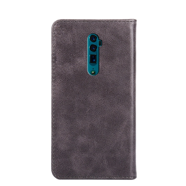For OPPO Reno 10x Zoom / Reno 5G Non-Magnetic Retro Texture Horizontal Flip Leather Phone Case