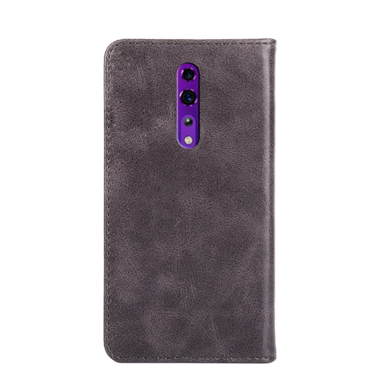 For OPPO Reno Z Non-Magnetic Retro Texture Horizontal Flip Leather Phone Case