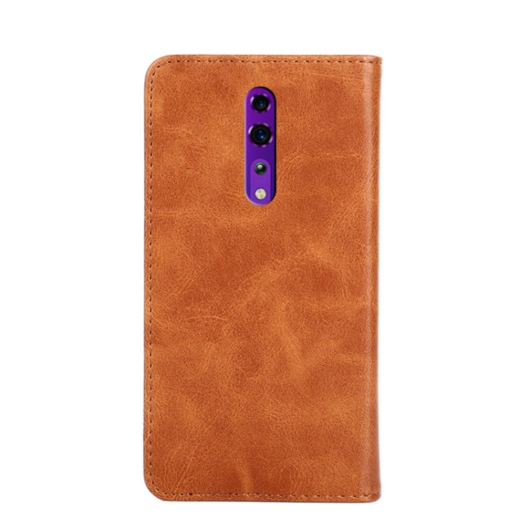 For OPPO Reno Z Non-Magnetic Retro Texture Horizontal Flip Leather Phone Case