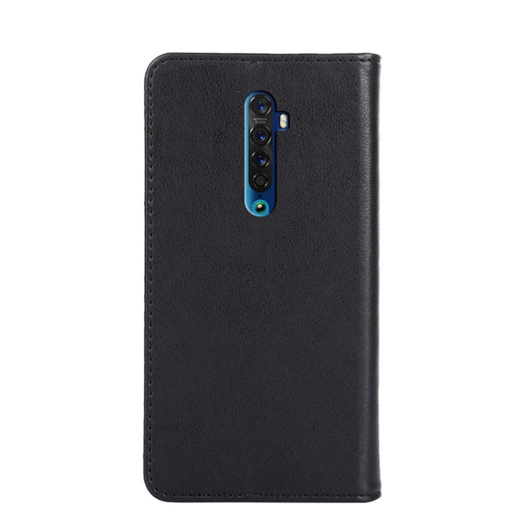 For OPPO Reno2 Non-Magnetic Retro Texture Horizontal Flip Leather Phone Case