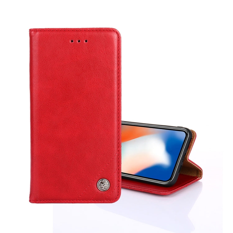 For OPPO Reno2 Non-Magnetic Retro Texture Horizontal Flip Leather Phone Case