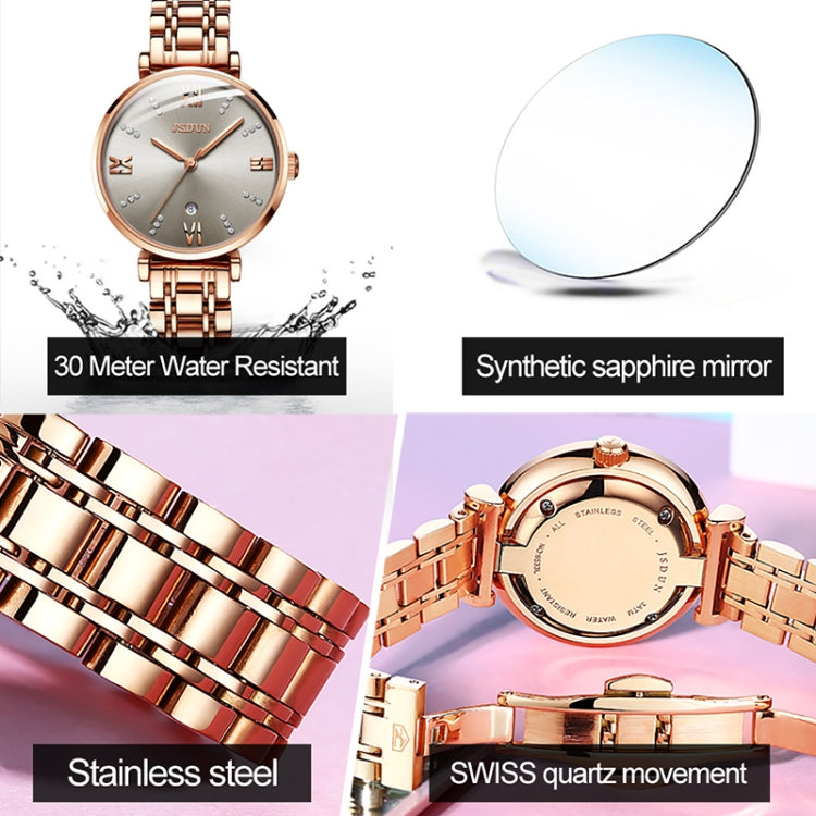 JIN SHI DUN 6533 Women Fashion Waterproof Ultra-thin Quartz Watch