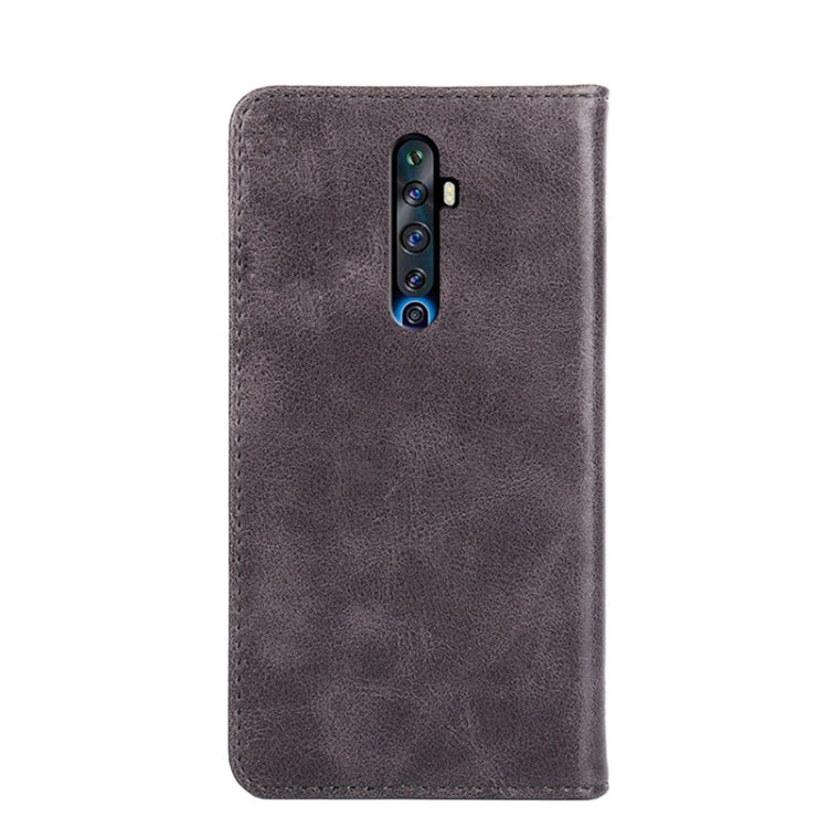 For OPPO Reno2 Z / Reno2 F Non-Magnetic Retro Texture Horizontal Flip Leather Phone Case