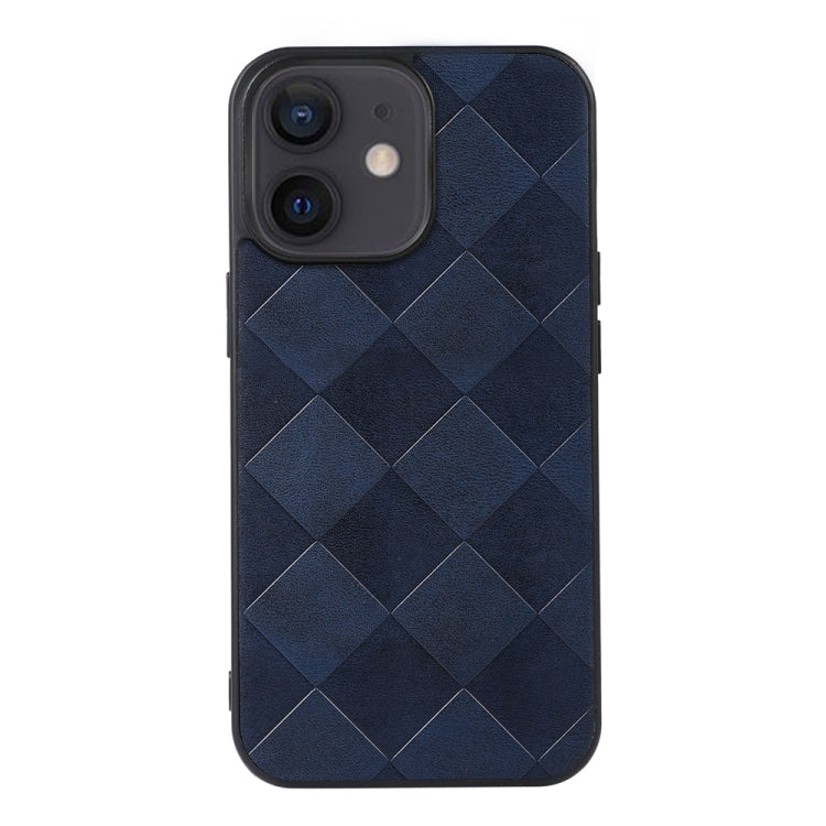 For iPhone 12 mini Weave Plaid PU Phone Case