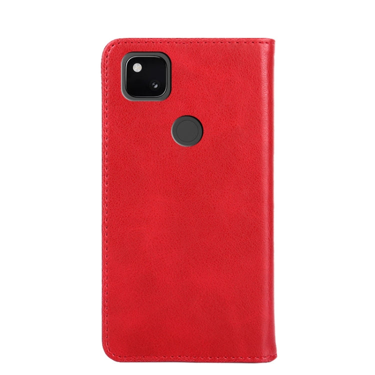 For Google Pixel 4a Non-Magnetic Retro Texture Leather Phone Case