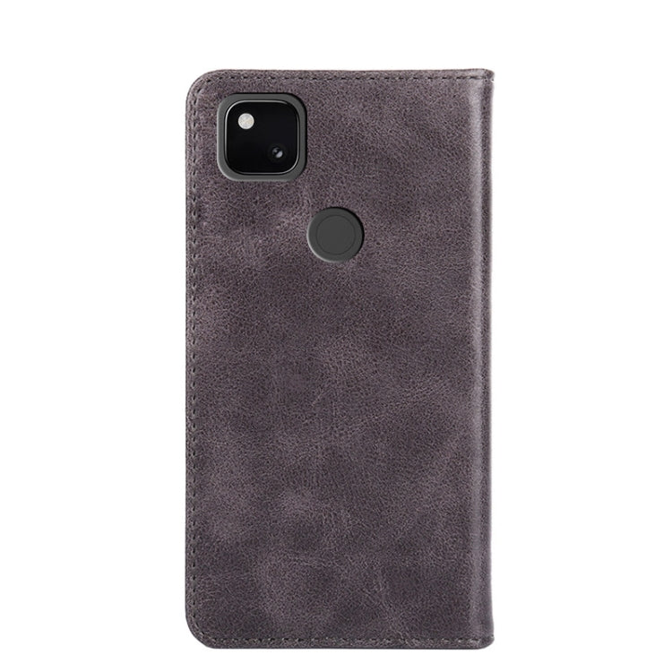 For Google Pixel 4a Non-Magnetic Retro Texture Leather Phone Case