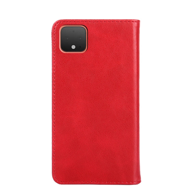 For Google Pixel 4 Non-Magnetic Retro Texture Leather Phone Case