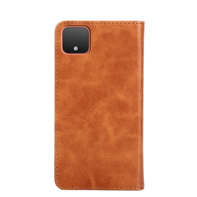 For Google Pixel 4 Non-Magnetic Retro Texture Leather Phone Case