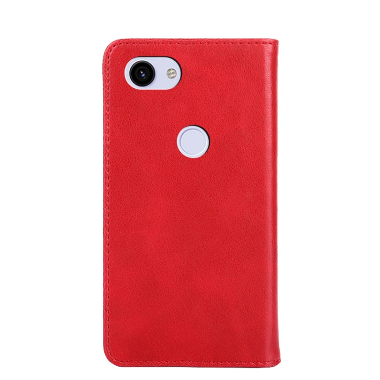 For Google Pixel 3a Non-Magnetic Retro Texture Leather Phone Case