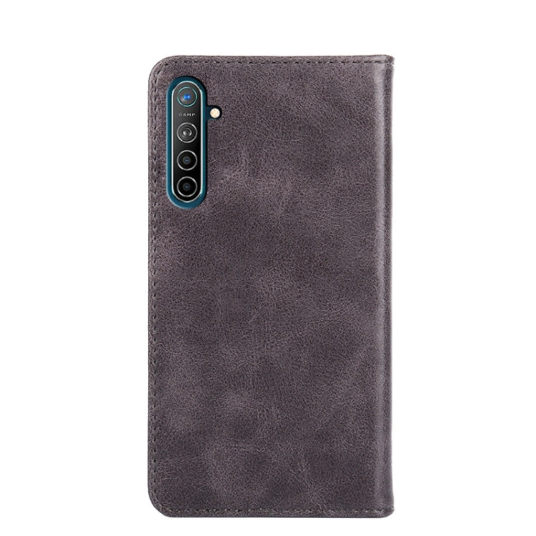 For OPPO K5 / Realme XT / Realme X2 Non-Magnetic Retro Texture Horizontal Flip Leather Phone Case