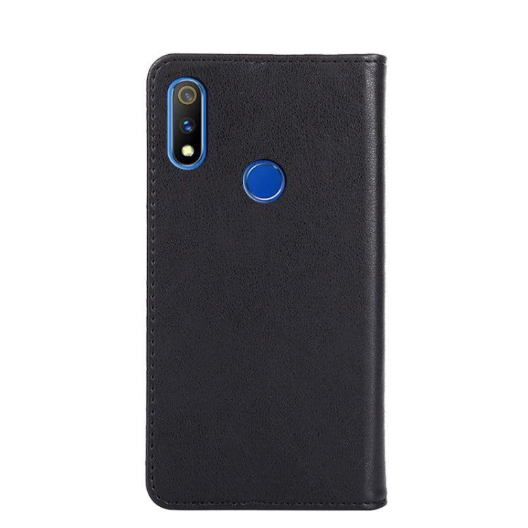 For OPPO Realme 3 Pro Non-Magnetic Retro Texture Horizontal Flip Leather Phone Case