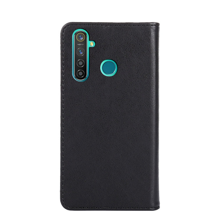 For OPPO Realme 5 Pro Non-Magnetic Retro Texture Horizontal Flip Leather Phone Case