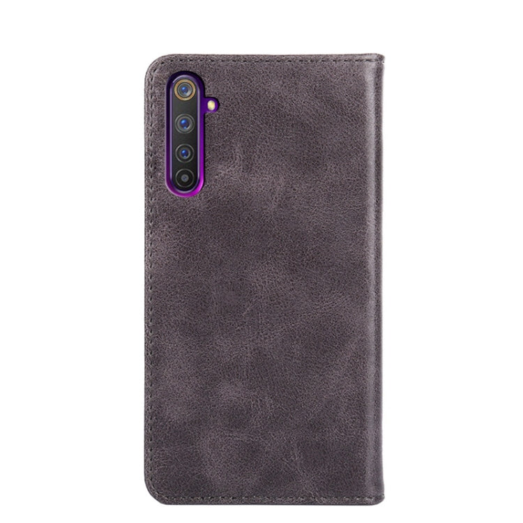 For OPPO Realme 6 Pro Non-Magnetic Retro Texture Horizontal Flip Leather Phone Case
