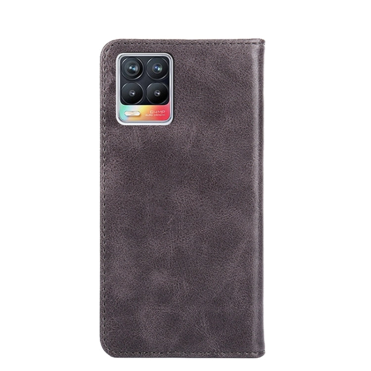 For OPPO Realme 8 / 8 Pro Non-Magnetic Retro Texture Horizontal Flip Leather Phone Case
