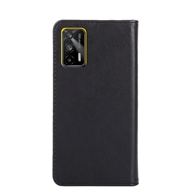 For OPPO Realme GT 5G Non-Magnetic Retro Texture Horizontal Flip Leather Phone Case