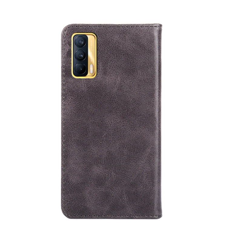 For OPPO Realme V15 5G Non-Magnetic Retro Texture Horizontal Flip Leather Phone Case
