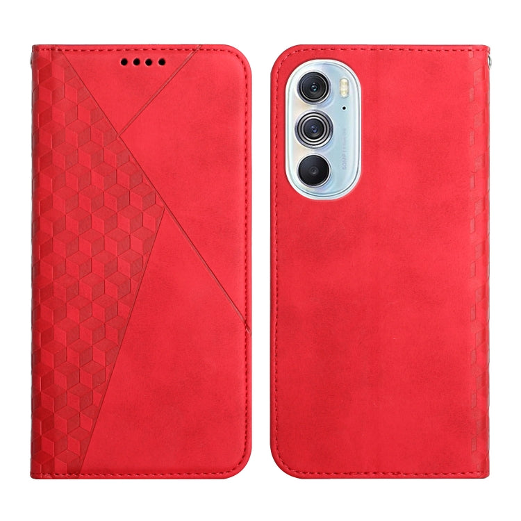 For Motorola Edge X30 Diamond Splicing Skin Feel Magnetic Leather Phone Case