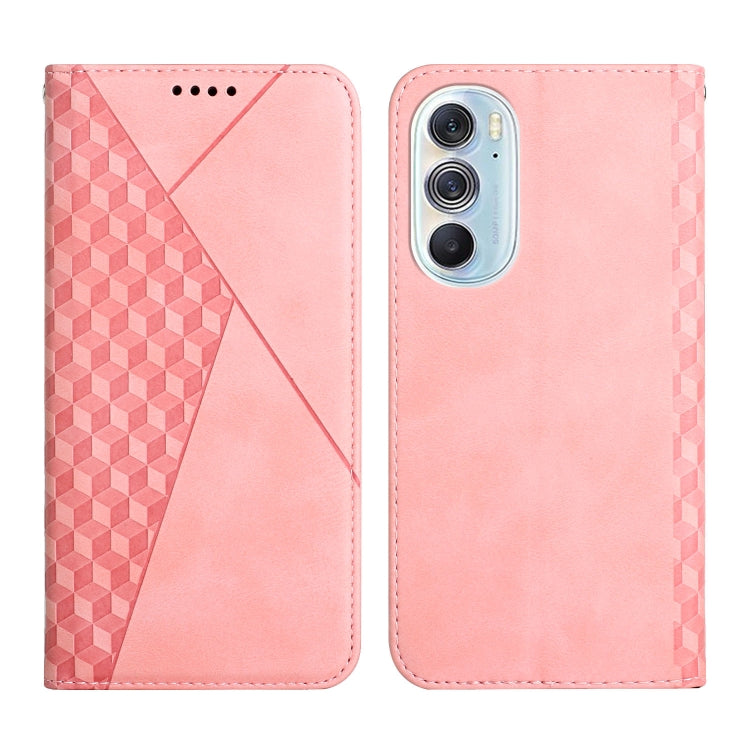 For Motorola Edge X30 Diamond Splicing Skin Feel Magnetic Leather Phone Case