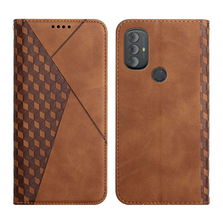 For Motorola Moto G Power 2022 Diamond Splicing Skin Feel Magnetic Leather Phone Case