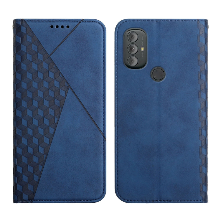 For Motorola Moto G Power 2022 Diamond Splicing Skin Feel Magnetic Leather Phone Case