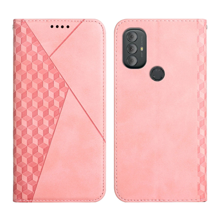 For Motorola Moto G Power 2022 Diamond Splicing Skin Feel Magnetic Leather Phone Case
