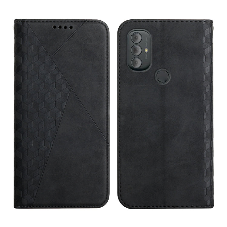 For Motorola Moto G Power 2022 Diamond Splicing Skin Feel Magnetic Leather Phone Case