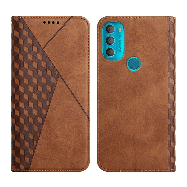 For Motorola Moto G71 5G Diamond Splicing Skin Feel Magnetic Leather Phone Case