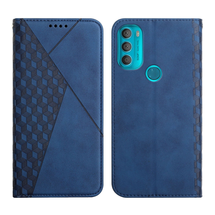 For Motorola Moto G71 5G Diamond Splicing Skin Feel Magnetic Leather Phone Case