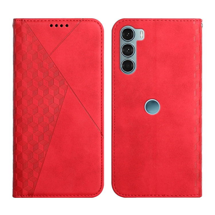 For Motorola Moto G200 5G / Edge S30 Diamond Splicing Skin Feel Magnetic Leather Phone Case