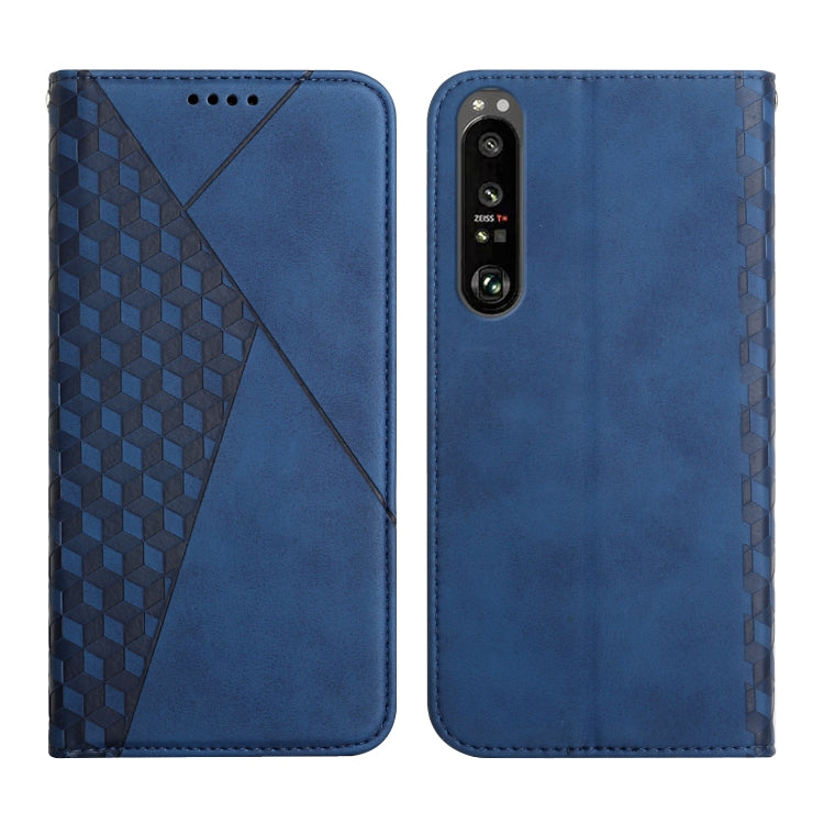 For Sony Xperia 1 III Diamond Splicing Skin Feel Magnetic Leather Phone Case
