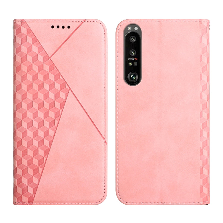 For Sony Xperia 1 III Diamond Splicing Skin Feel Magnetic Leather Phone Case