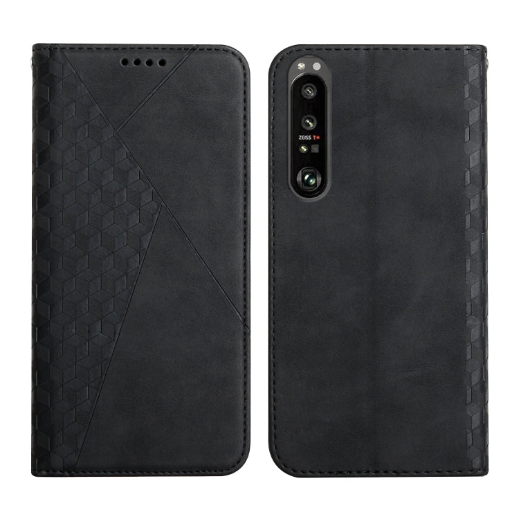 For Sony Xperia 1 III Diamond Splicing Skin Feel Magnetic Leather Phone Case
