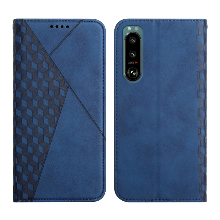 For Sony Xperia 5 III Diamond Splicing Skin Feel Magnetic Leather Phone Case