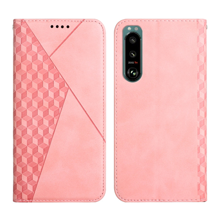 For Sony Xperia 5 III Diamond Splicing Skin Feel Magnetic Leather Phone Case