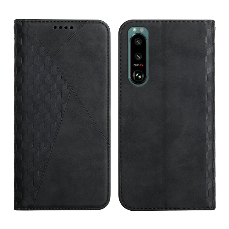 For Sony Xperia 5 III Diamond Splicing Skin Feel Magnetic Leather Phone Case