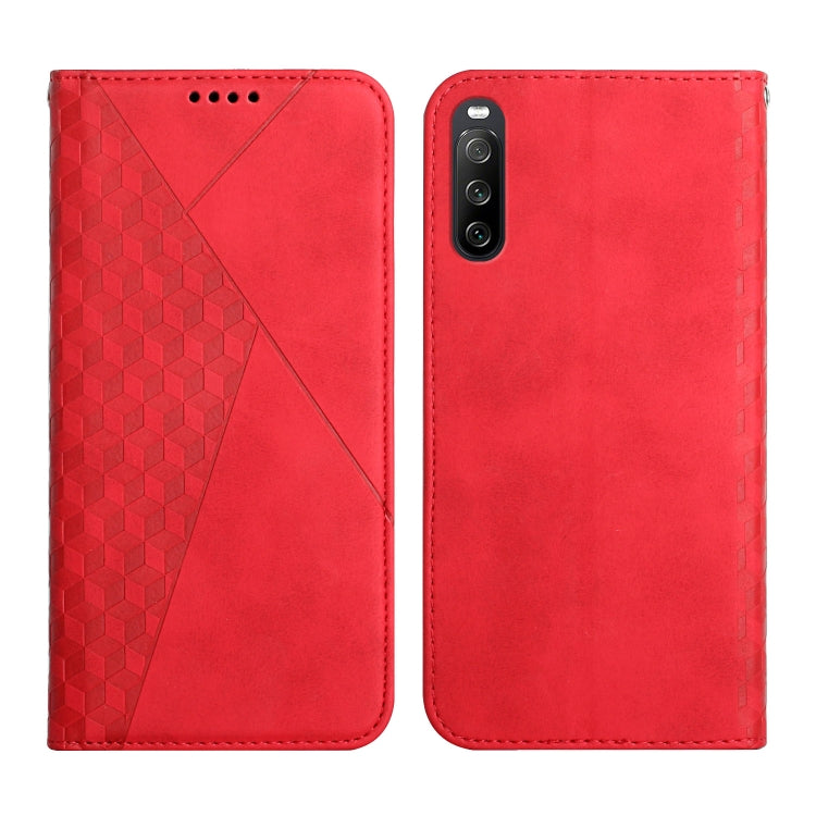 For Sony Xperia 10 III Diamond Splicing Skin Feel Magnetic Leather Phone Case