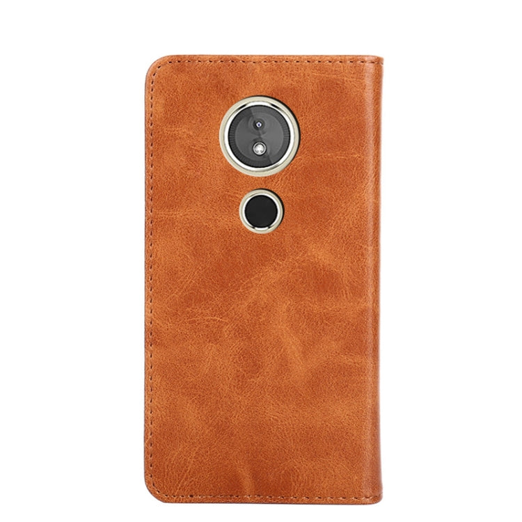 For Motorola Moto E5 Non-Magnetic Retro Texture Horizontal Flip Leather Case with Holder & Card Slots & Wallet
