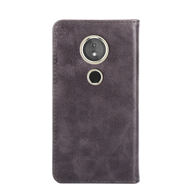 For Motorola Moto E5 Non-Magnetic Retro Texture Horizontal Flip Leather Case with Holder & Card Slots & Wallet