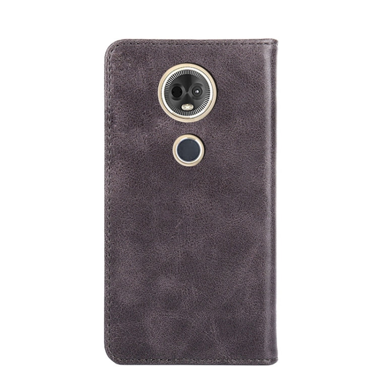 For Motorola Moto E5 Play Non-Magnetic Retro Texture Horizontal Flip Leather Case with Holder & Card Slots & Wallet