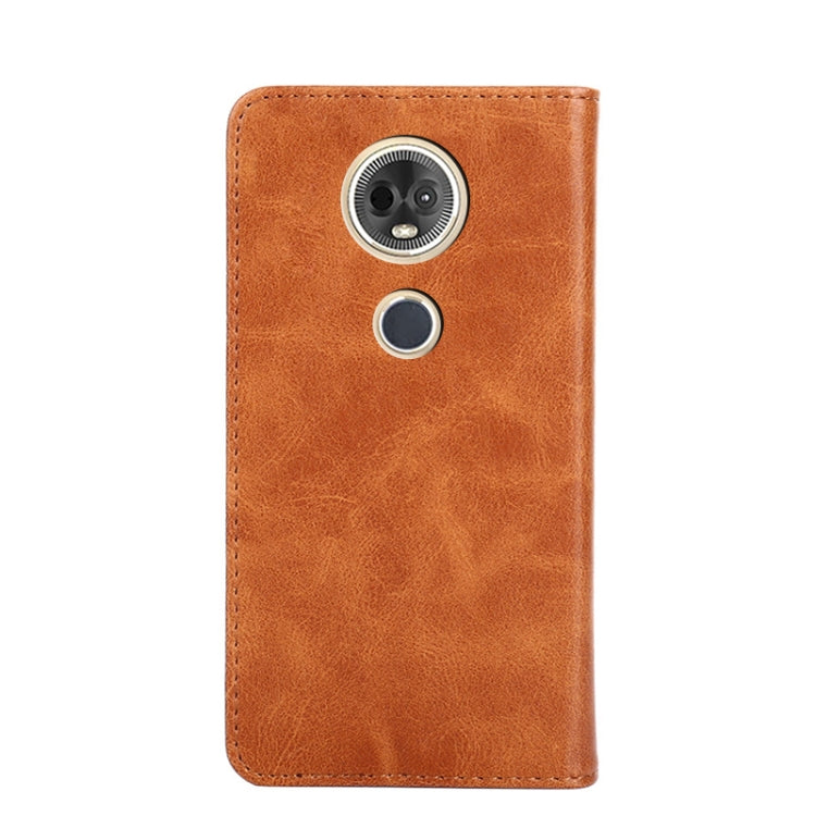 For Motorola Moto E5 Plus Non-Magnetic Retro Texture Horizontal Flip Leather Case with Holder & Card Slots & Wallet