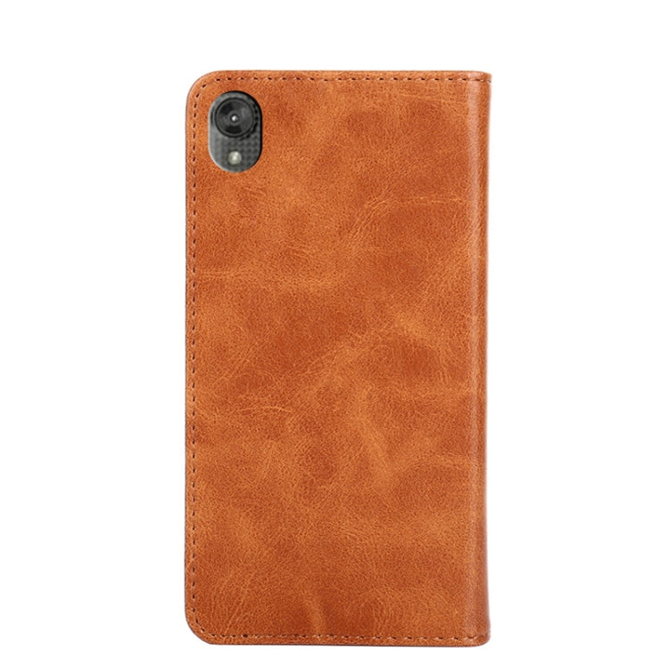 For Motorola Moto E6 Non-Magnetic Retro Texture Horizontal Flip Leather Case with Holder & Card Slots & Wallet