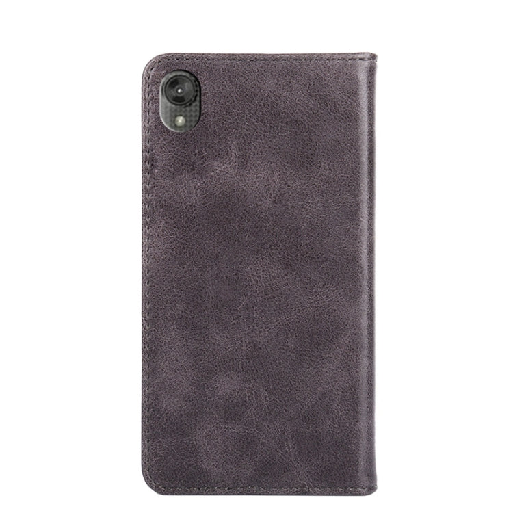 For Motorola Moto E6 Non-Magnetic Retro Texture Horizontal Flip Leather Case with Holder & Card Slots & Wallet