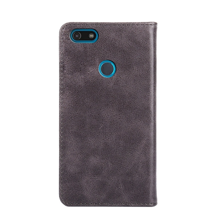 For Motorola Moto E6 Play Non-Magnetic Retro Texture Horizontal Flip Leather Case with Holder & Card Slots & Wallet