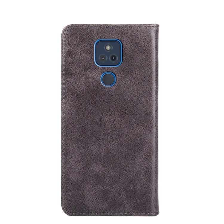For Motorola Moto G Play 2021 Non-Magnetic Retro Texture Horizontal Flip Leather Case with Holder & Card Slots & Wallet