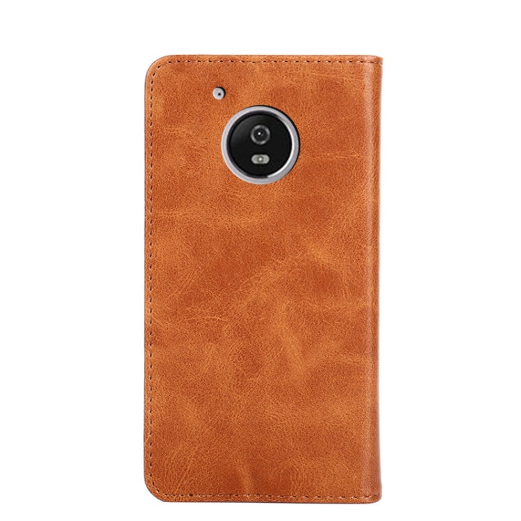 For Motorola Moto G5 Plus Non-Magnetic Retro Texture Horizontal Flip Leather Case with Holder & Card Slots & Wallet