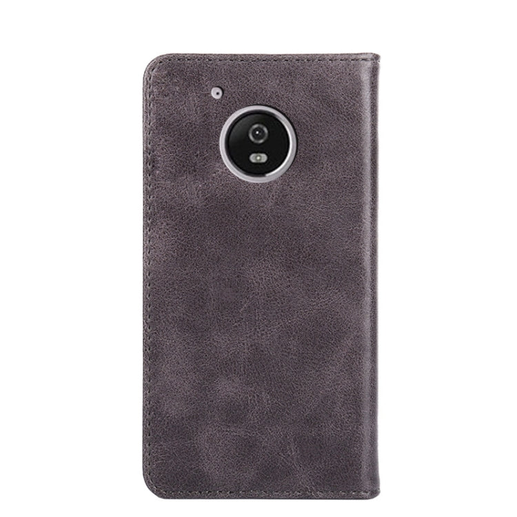 For Motorola Moto G5 Plus Non-Magnetic Retro Texture Horizontal Flip Leather Case with Holder & Card Slots & Wallet